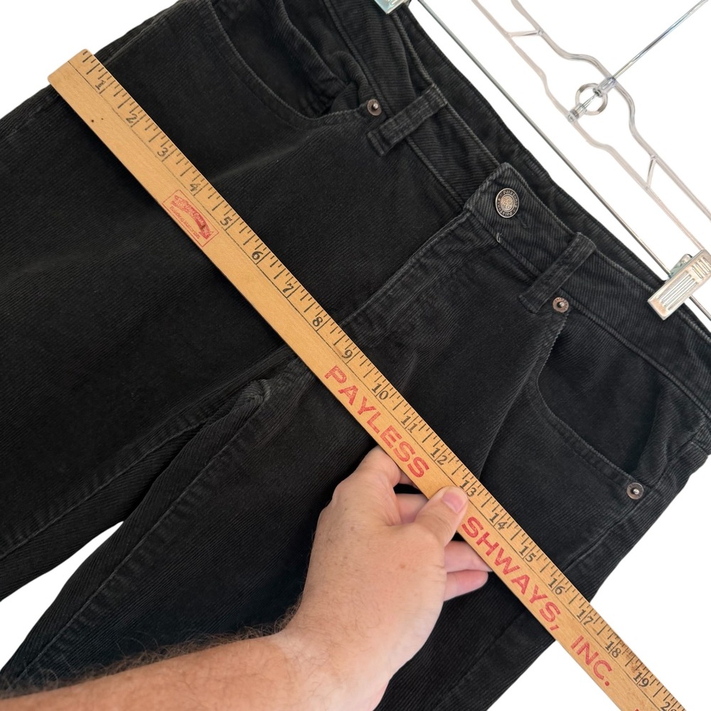 Patagonia Womens 29 Black Organic Cotton Corduroy Slim Straight Leg Pants Cords - Picture 15 of 16